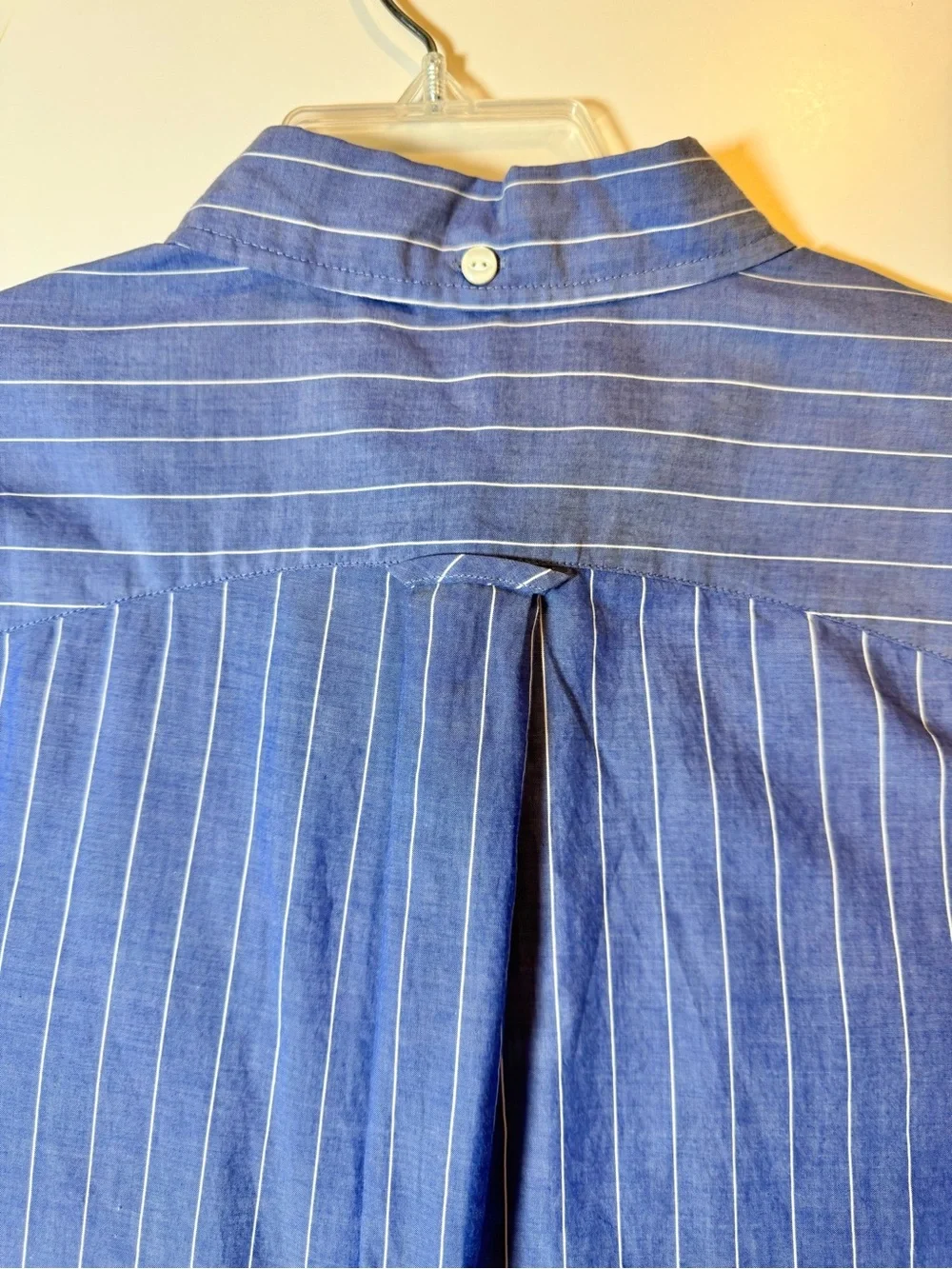 NWT Alex Mill Blue and White Striped Casual Popover Shirt Size Medium Loose Fit - Picture 7 of 13